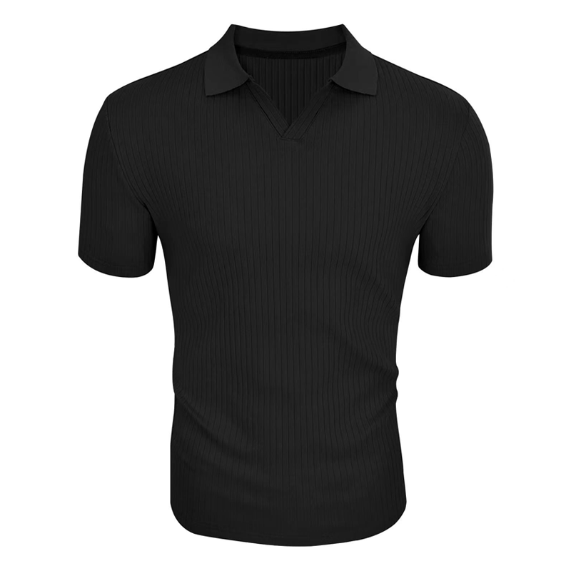Polo-T-Shirt – schmale Passform – V-Ausschnitt – Polohemden – Herrenbekleidung-Chaps Herrenmode