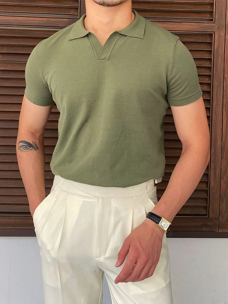 Polohemd – Freizeit – Kurzarm – Polo-T-Shirt – T-Shirts für Herren-Mike-M-Chaps Herrenmode