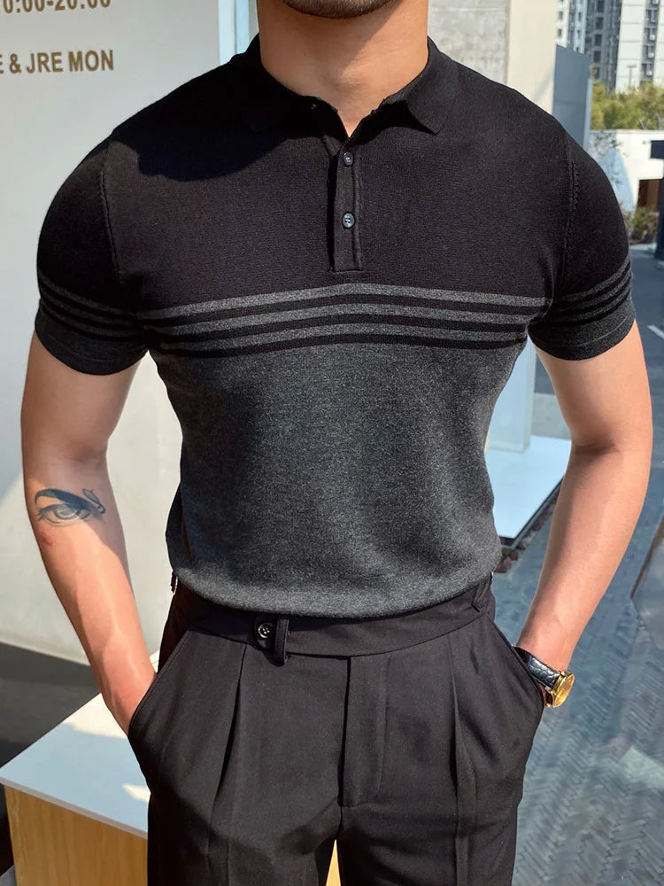 Polohemd – Freizeit – Kurzarm – Polo-T-Shirt – T-Shirts für Herren-Simon-M-Chaps Herrenmode