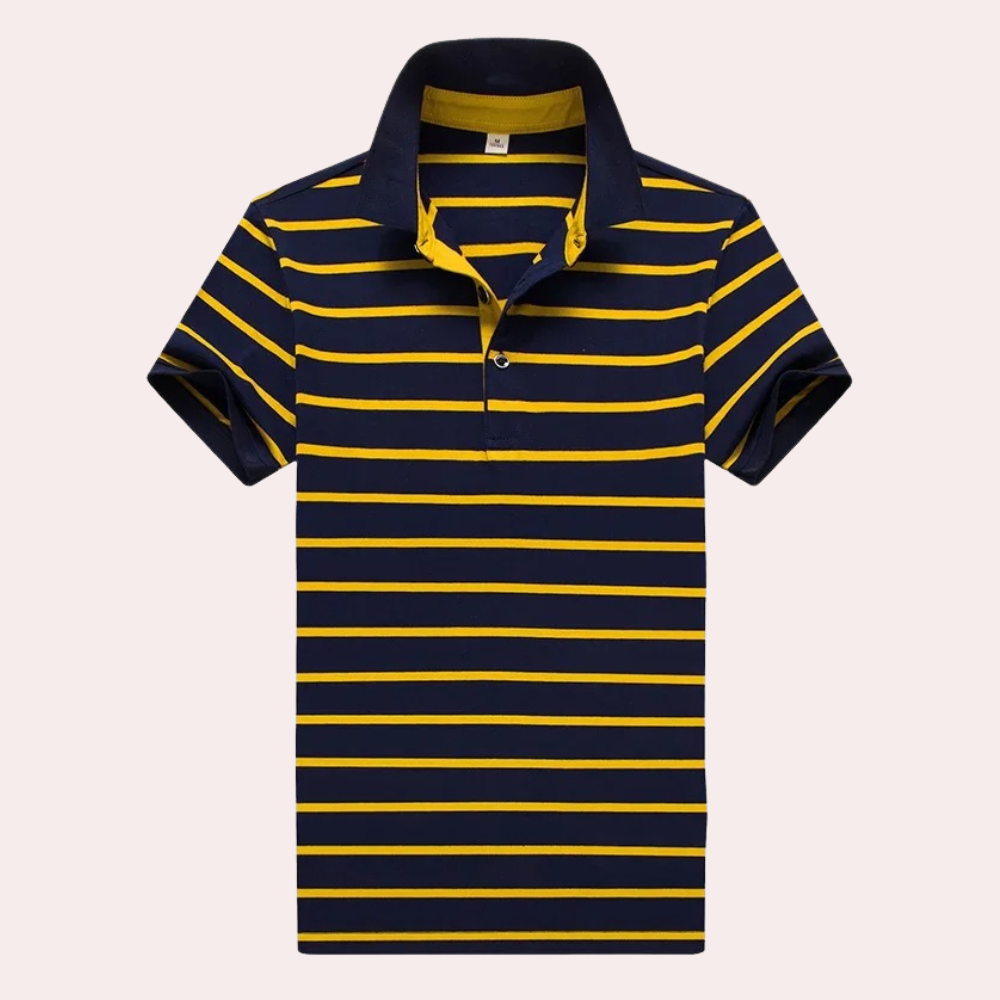 Polohemd - Gestreift - Umlegekragen - Button-Up Polo - Herrenhemden-Chaps Herrenmode