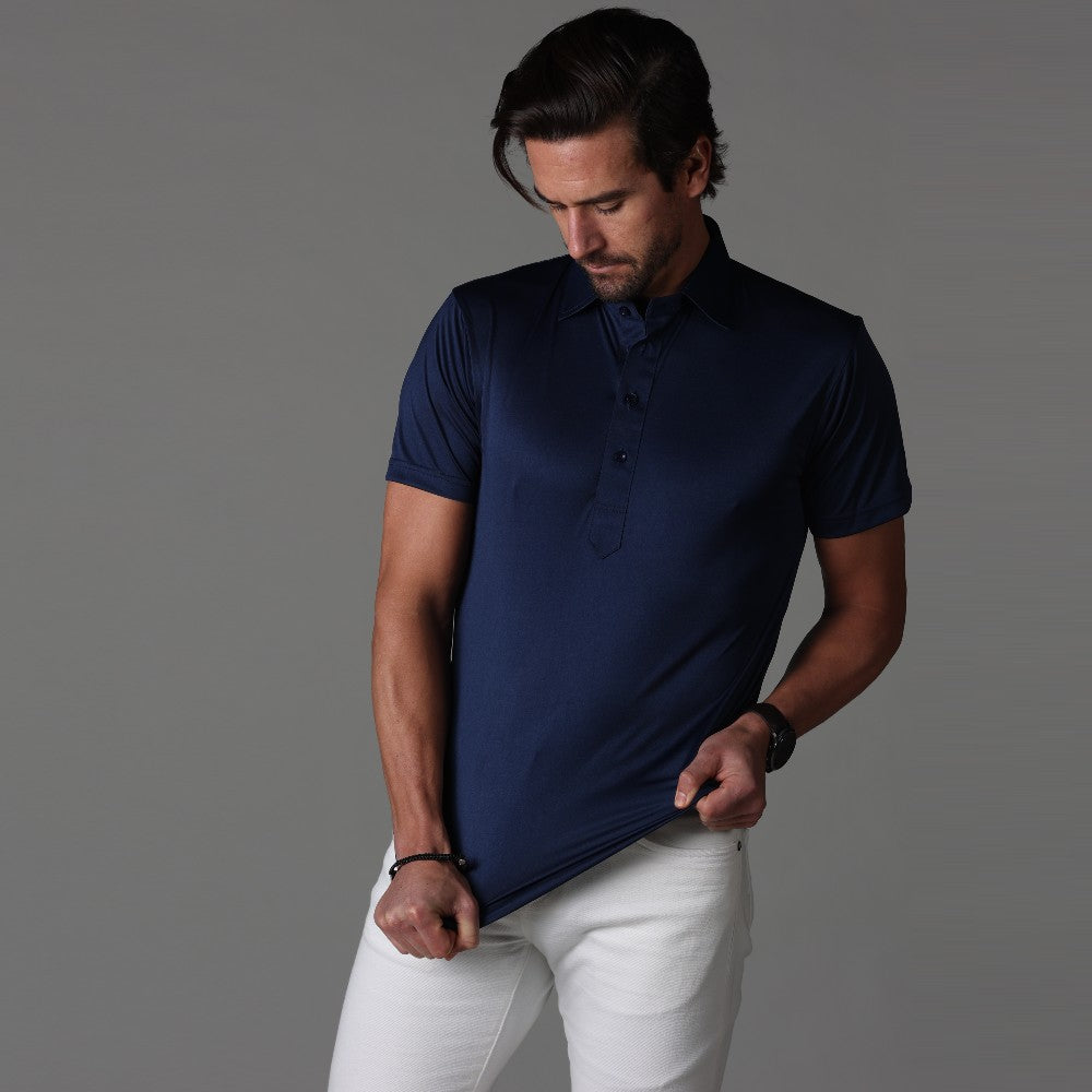 Polohemd – Halbe Knopfleiste – Kurze Ärmel – Polo-T-Shirt – Herrenhemden-Chaps Herrenmode
