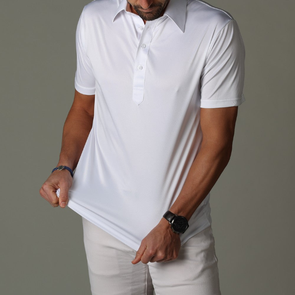 Polohemd – Halbe Knopfleiste – Kurze Ärmel – Polo-T-Shirt – Herrenhemden-Chaps Herrenmode