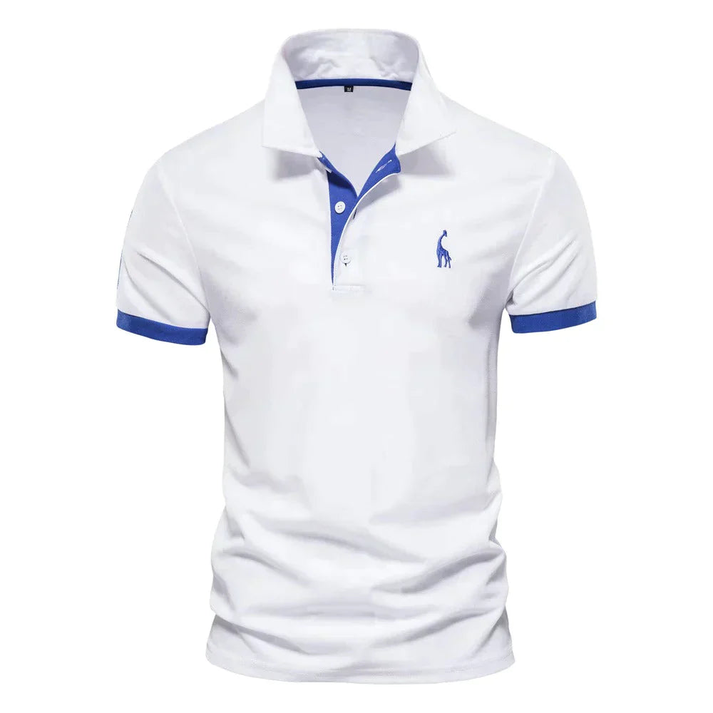 Polohemd | Halber Knopf | Kurzarm | Polo T-Shirt | Herrenhemd-Weiß-XS-Chaps Herrenmode