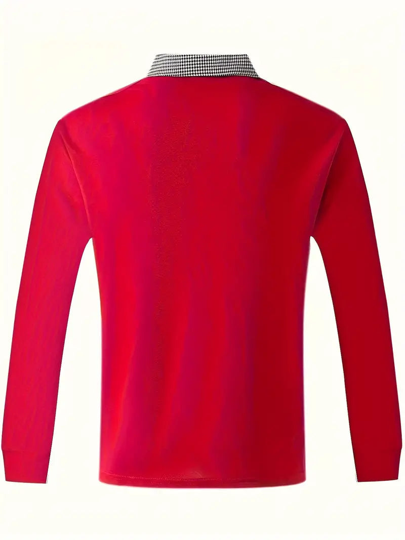 Polohemd - Halber Knopf - Umlegekragen - Langärmeliges Polohemd - Herrenhemden-Chaps Herrenmode