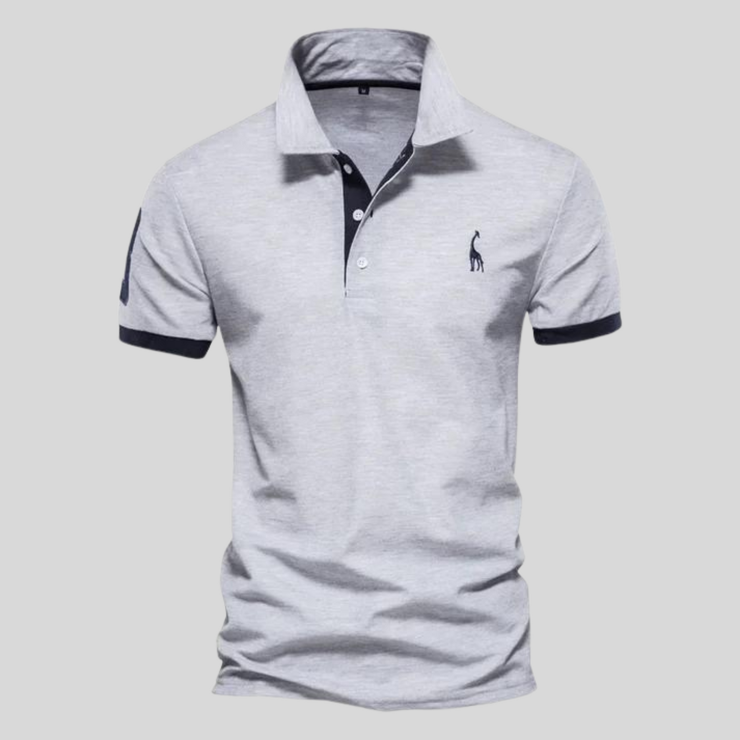 Polohemd | Kurzarm | Halber Knopf | Polo T-Shirt | Herrenhemd-Grau-XS-Chaps Herrenmode