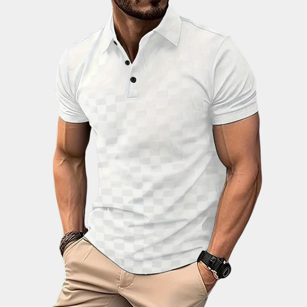 Polohemd – Kurzarm – Mit Kragen – Polohemden – Herrenbekleidung-Weiß-S-Chaps Herrenmode