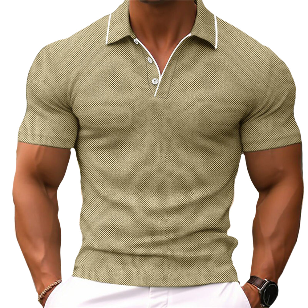 Polohemd | Kurzarm | Slim Fit | Poloshirts | T-Shirts für Herren-Khaki-S-Chaps Herrenmode