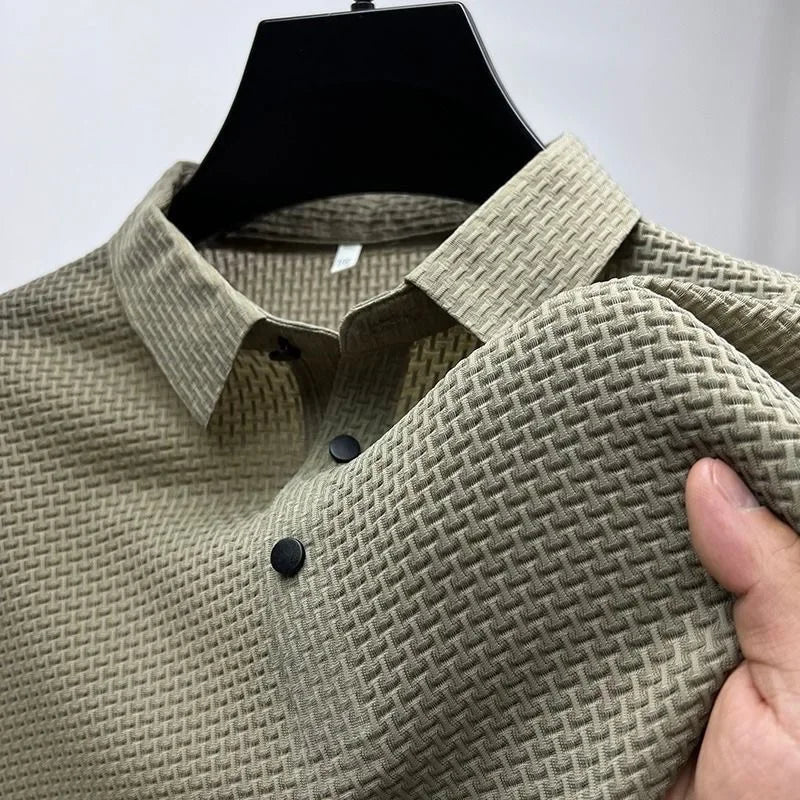 Polohemd – Leichtes Polohemd mit Knopfleiste für Herren-Grün-M-Chaps Herrenmode