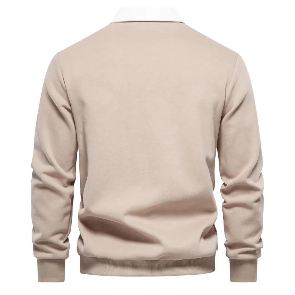 Polohemd - Pullover - Langarm - Polopullover - Herrenbekleidung-Chaps Herrenmode
