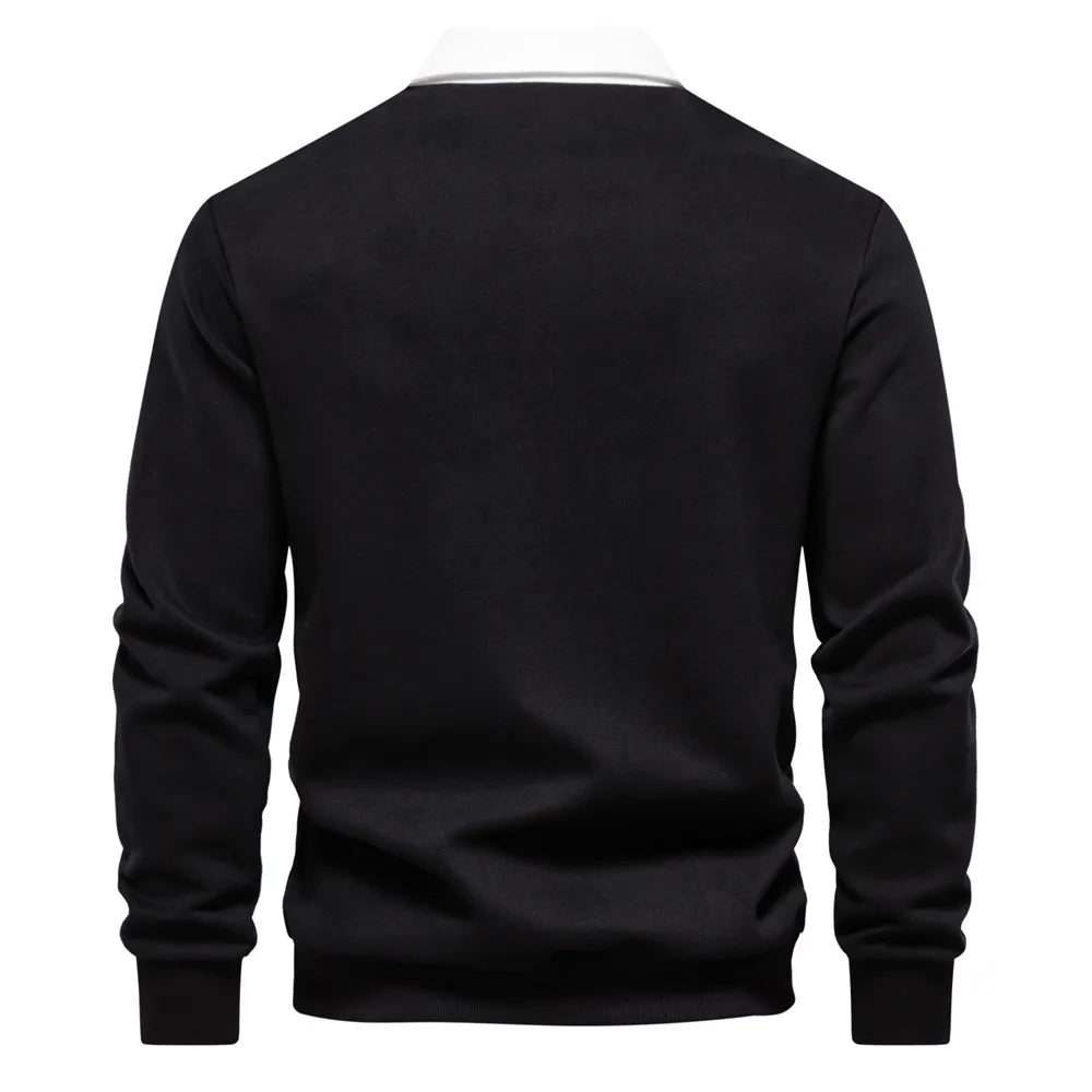 Polohemd - Pullover - Langarm - Polopullover - Herrenbekleidung-Chaps Herrenmode