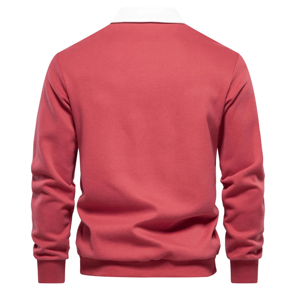 Polohemd - Pullover - Langarm - Polopullover - Herrenbekleidung-Chaps Herrenmode