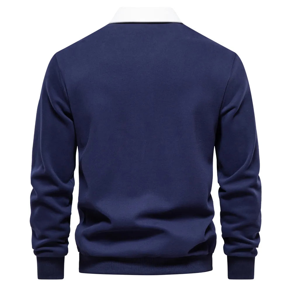 Polohemd - Pullover - Langarm - Polopullover - Herrenbekleidung-Chaps Herrenmode