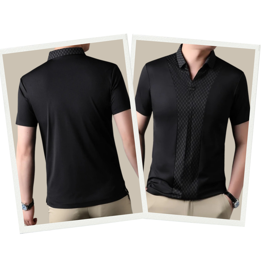 Polohemd | V-Ausschnitt | Kurzarm | Polo-T-Shirt | Polohemd ohne Knöpfe-Chaps Herrenmode