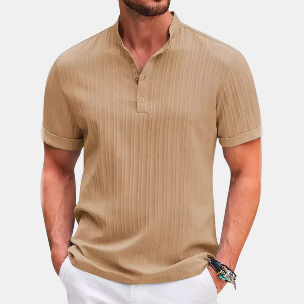 Polohemd | Viertelknopfleiste | Kurzarm | Polo-T-Shirt | Herrenhemd-Chaps Herrenmode