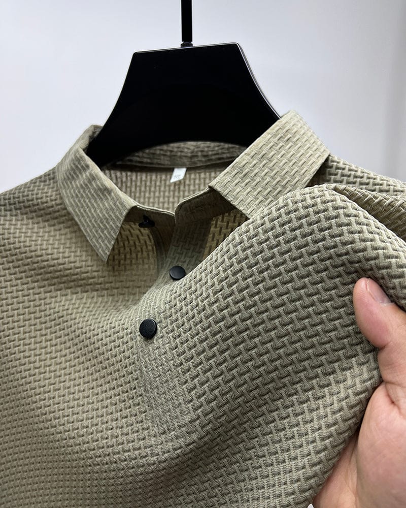 Polohemd | Vierteltrikot | Leichtgewicht | Polo-T-Shirt | Herrenhemden-Beige-S-Chaps Herrenmode