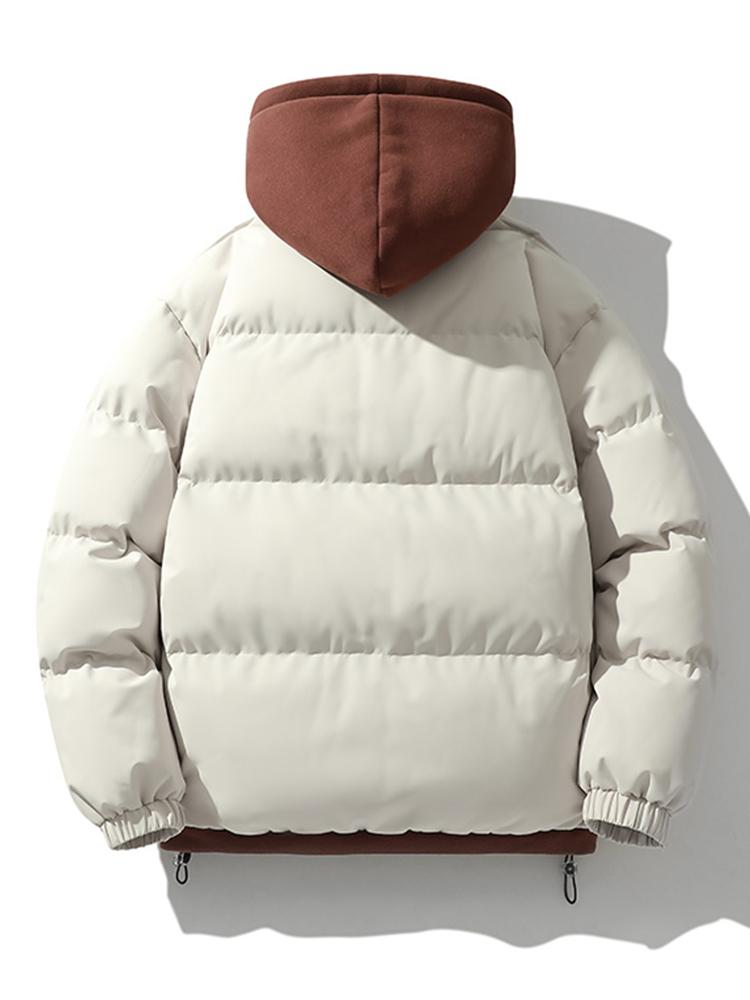 Pufferjacke | Kapuze | dick | wattierte Jacke | Wintermäntel Männer-Chaps Herrenmode