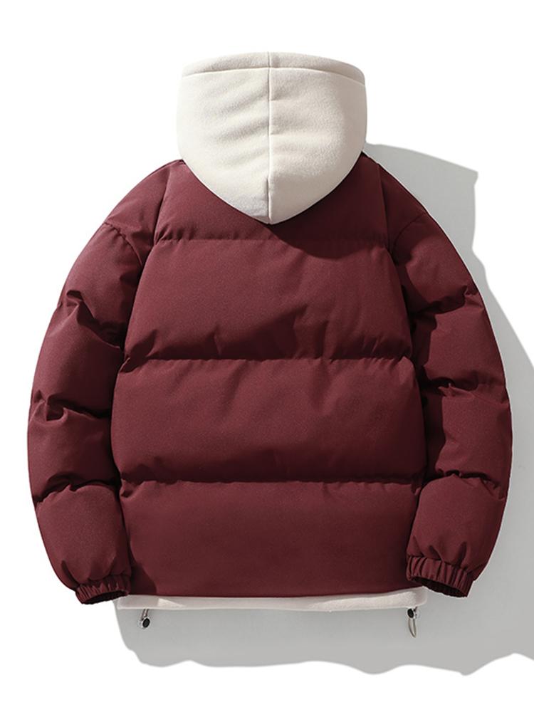Pufferjacke | Kapuze | dick | wattierte Jacke | Wintermäntel Männer-Chaps Herrenmode