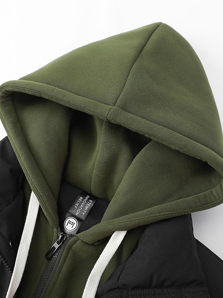 Pufferjacke | Kapuze | dick | wattierte Jacke | Wintermäntel Männer-Chaps Herrenmode