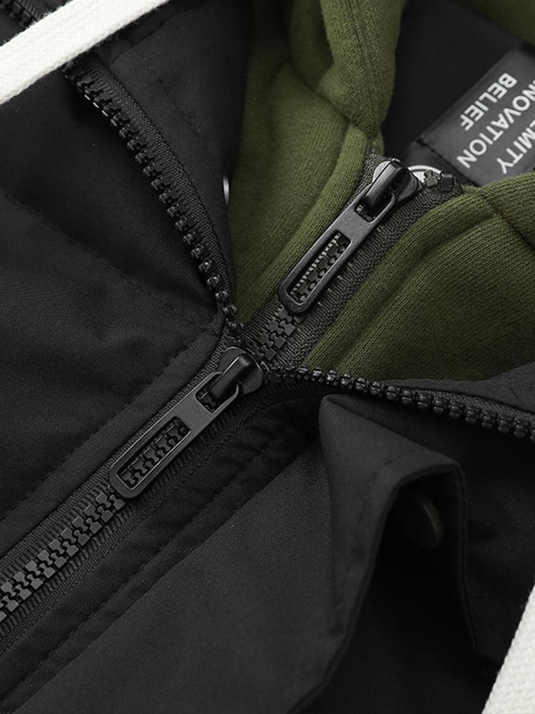 Pufferjacke | Kapuze | dick | wattierte Jacke | Wintermäntel Männer-Chaps Herrenmode