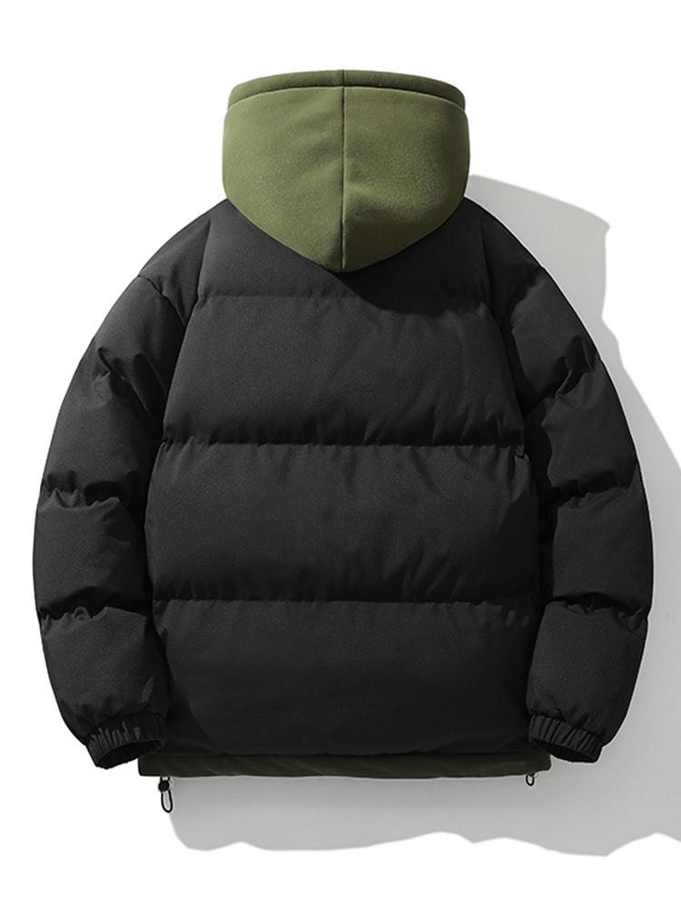 Pufferjacke | Kapuze | dick | wattierte Jacke | Wintermäntel Männer-Chaps Herrenmode
