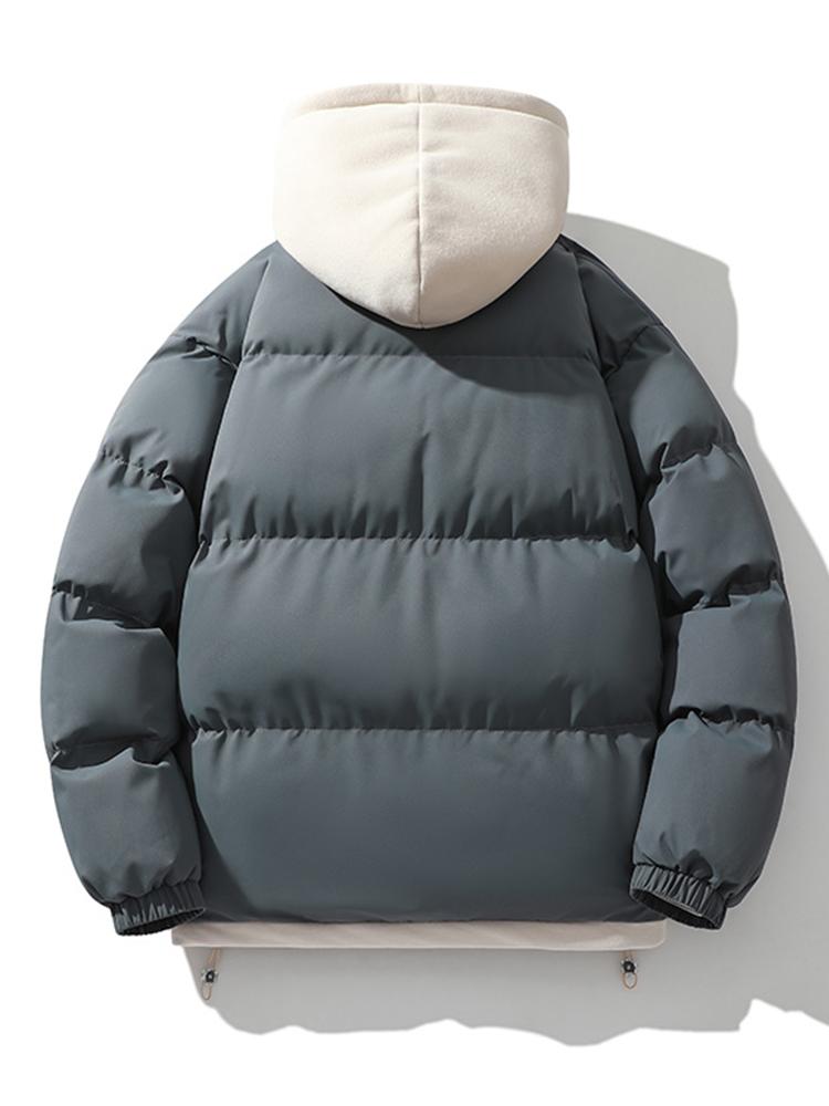 Pufferjacke | Kapuze | dick | wattierte Jacke | Wintermäntel Männer-Chaps Herrenmode