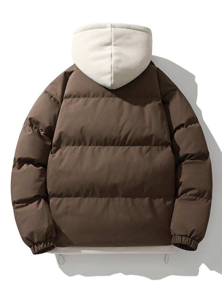 Pufferjacke | Kapuze | dick | wattierte Jacke | Wintermäntel Männer-Chaps Herrenmode