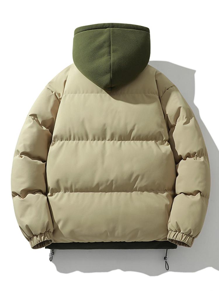 Pufferjacke | Kapuze | dick | wattierte Jacke | Wintermäntel Männer-Chaps Herrenmode