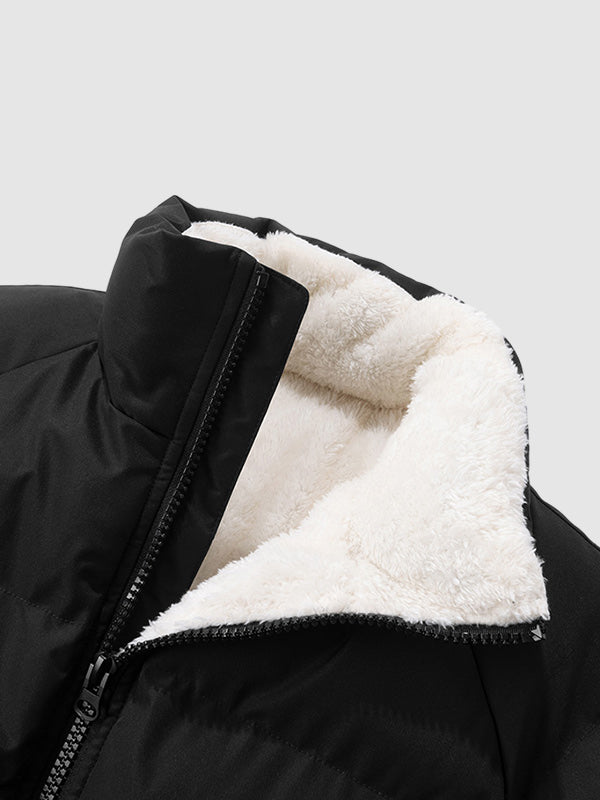 Pufferjacke | Warm | Mit Fleece gefüttert | Winterjacke | Herren-Steppjacke-Chaps Herrenmode