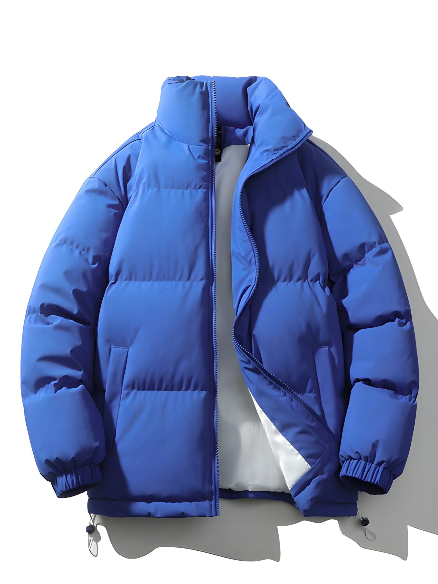 Pufferjacke - Warm gefütterte Herrenjacke in Übergröße für den Winter-Blau-S-Chaps Herrenmode