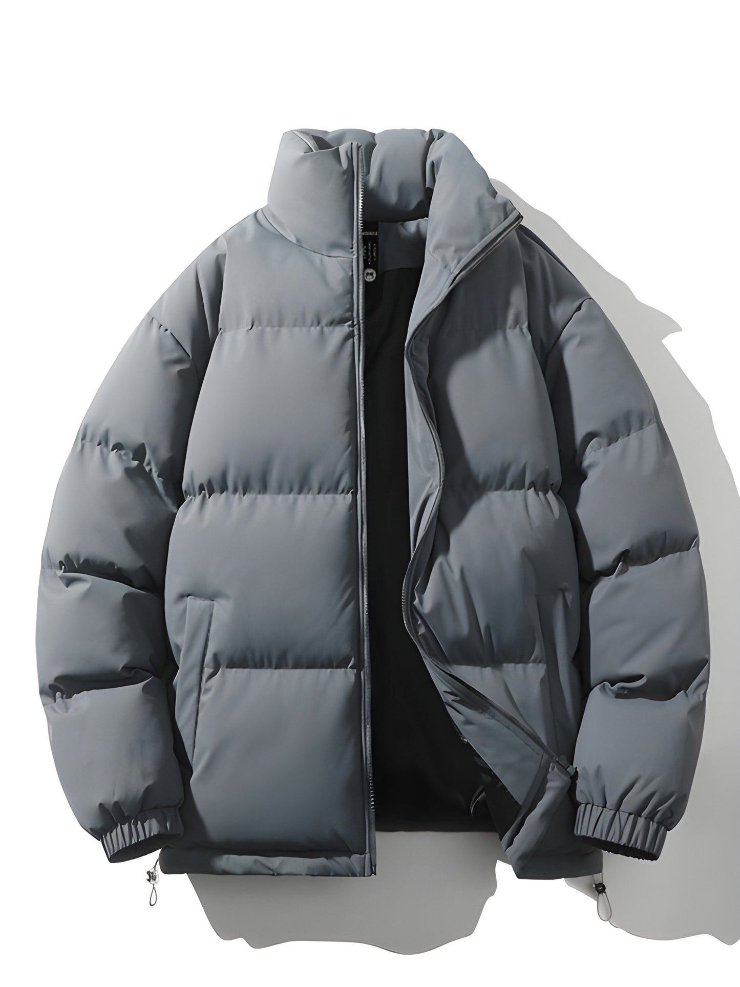 Pufferjacke - Warm gefütterte Herrenjacke in Übergröße für den Winter-Grau-S-Chaps Herrenmode