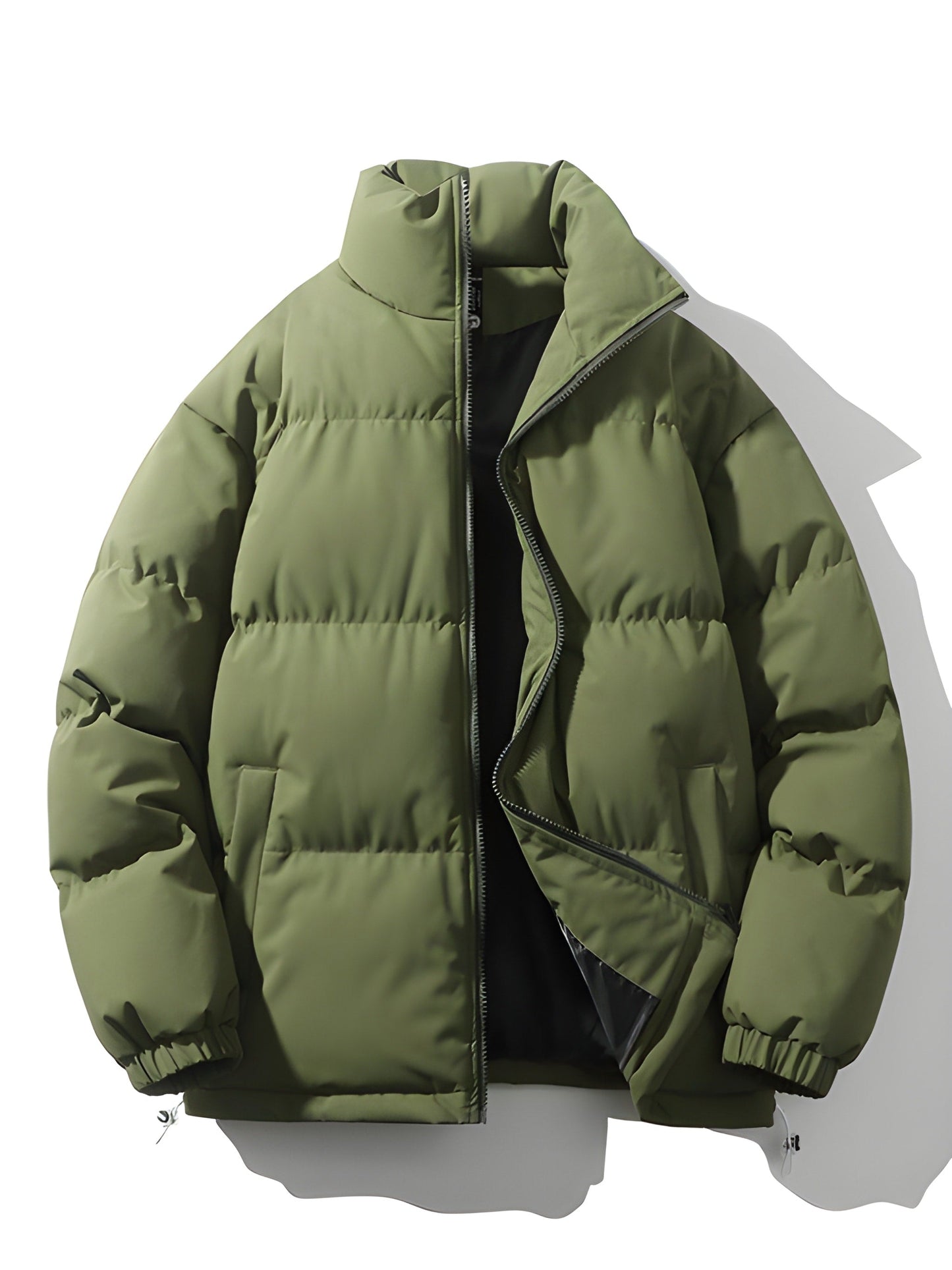 Pufferjacke - Warm gefütterte Herrenjacke in Übergröße für den Winter-Grün-S-Chaps Herrenmode