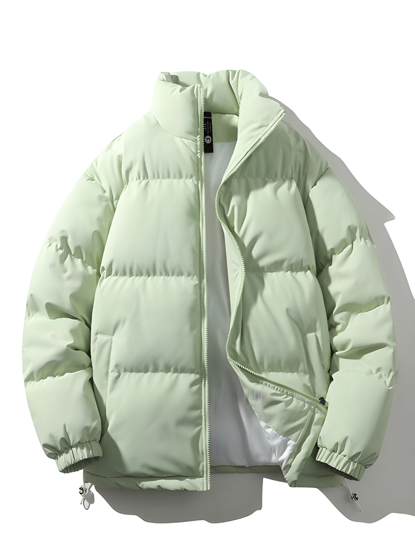 Pufferjacke - Warm gefütterte Herrenjacke in Übergröße für den Winter-Hellgrün-S-Chaps Herrenmode