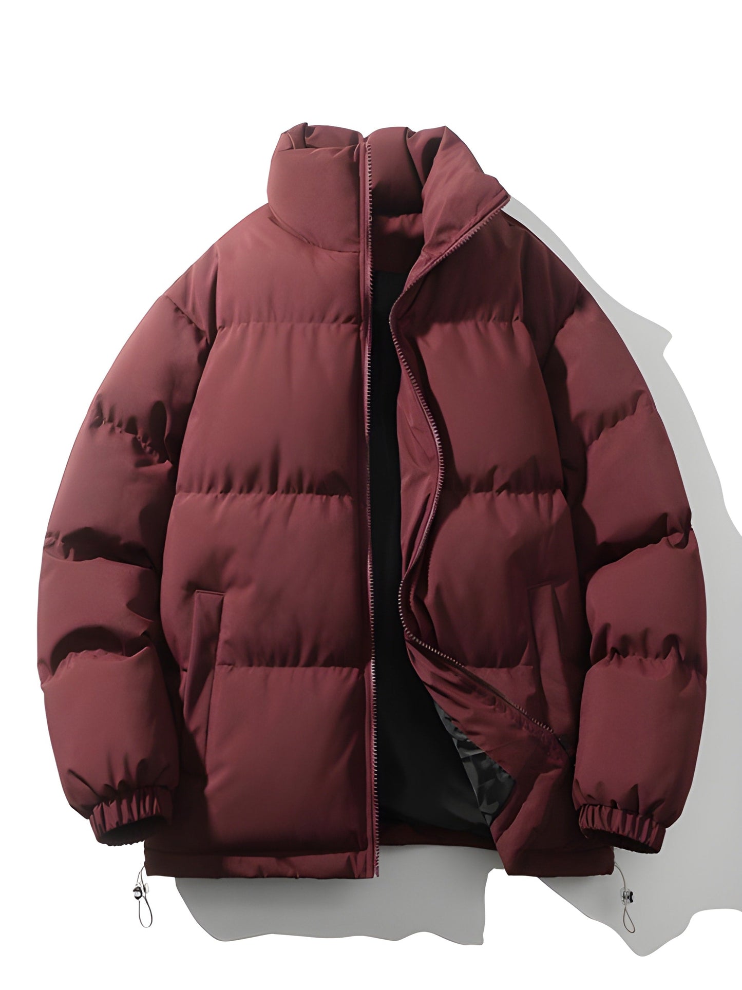 Pufferjacke - Warm gefütterte Herrenjacke in Übergröße für den Winter-Kastanienbraun-S-Chaps Herrenmode