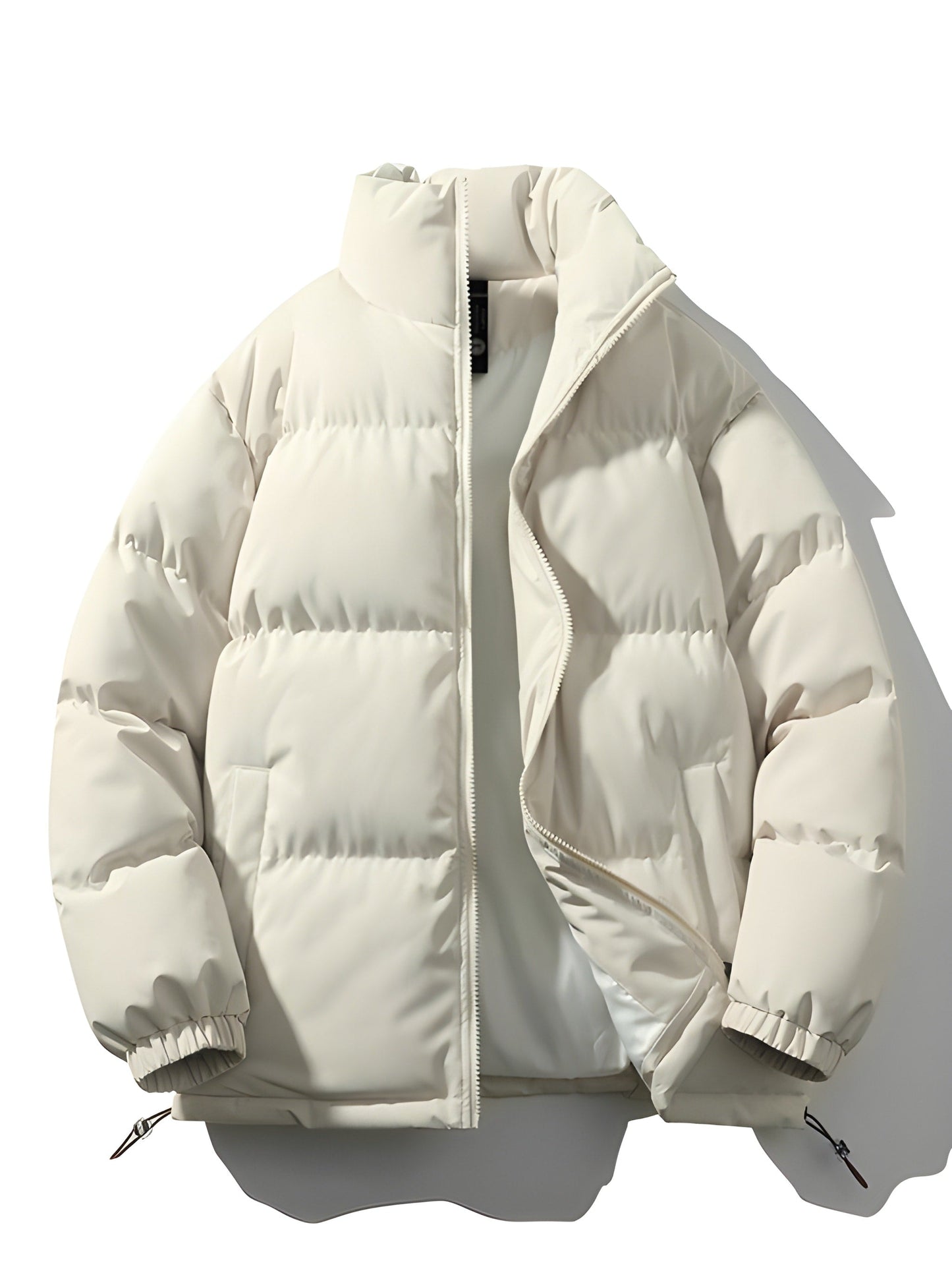 Pufferjacke - Warm gefütterte Herrenjacke in Übergröße für den Winter-Weiß-S-Chaps Herrenmode