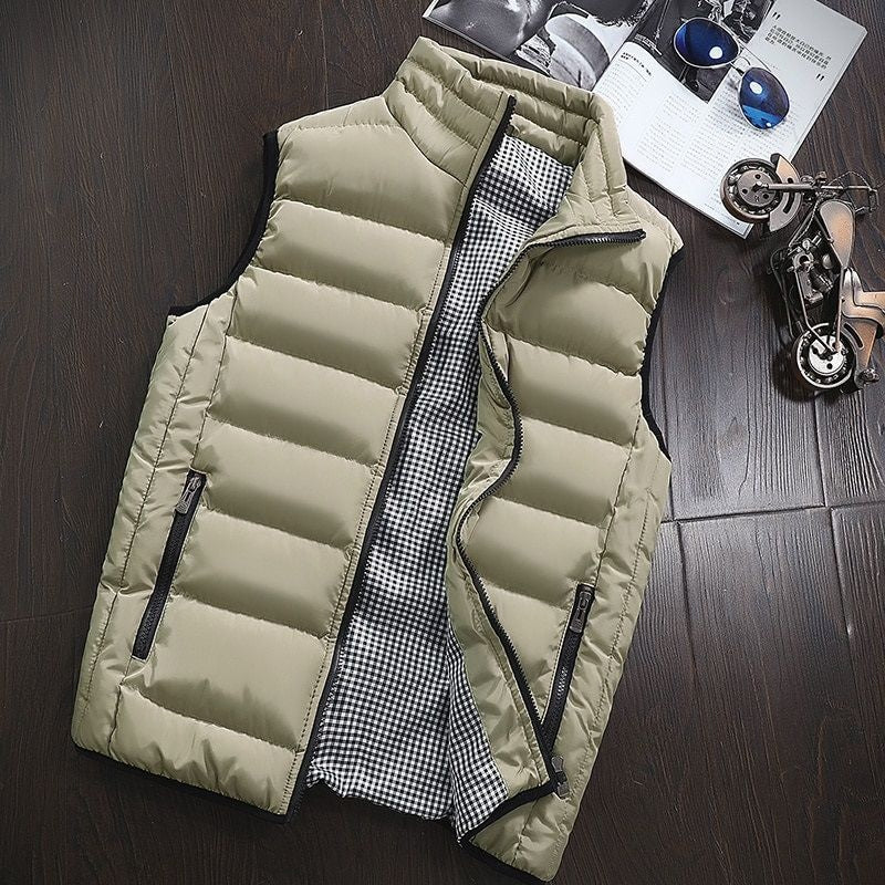 Pufferweste - Herren Zip-Up Winter Bodywarmer Winter Gilet-Helles Gold-s-Chaps Herrenmode