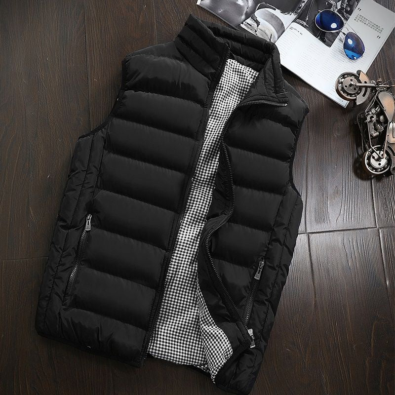 Pufferweste - Herren Zip-Up Winter Bodywarmer Winter Gilet-Schwarz-s-Chaps Herrenmode