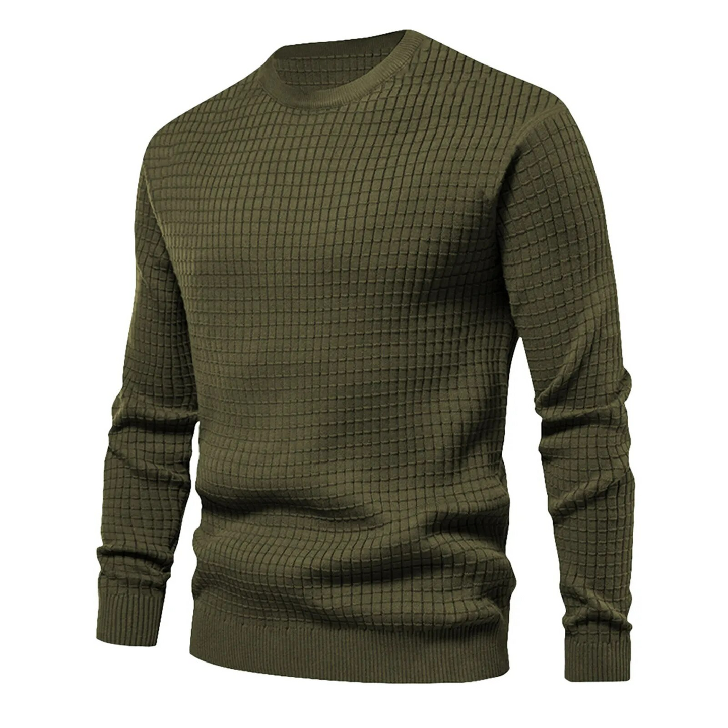 Pullover - Herren Langarm Rundhalsausschnitt Pullover Hemd-Grün-M-Chaps Herrenmode