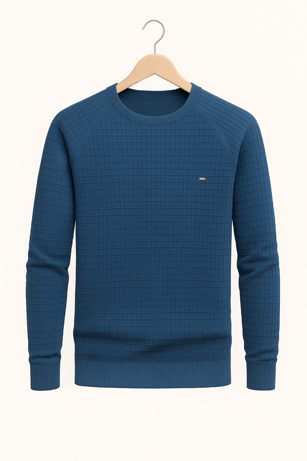 Pullover - Herren Rundhals Langarm Pullover Sweatshirt-Blau-S-Chaps Herrenmode