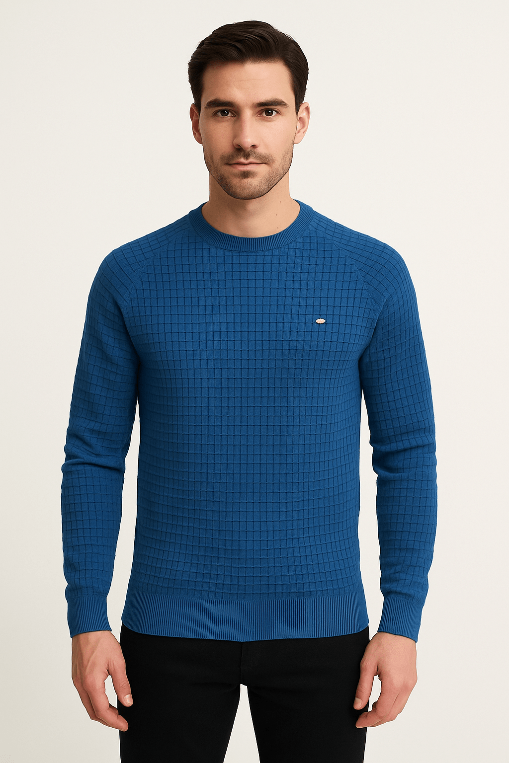 Pullover - Herren Rundhals Langarm Pullover Sweatshirt-Chaps Herrenmode