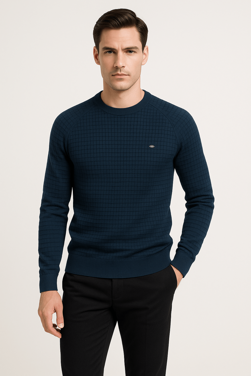 Pullover - Herren Rundhals Langarm Pullover Sweatshirt-Chaps Herrenmode