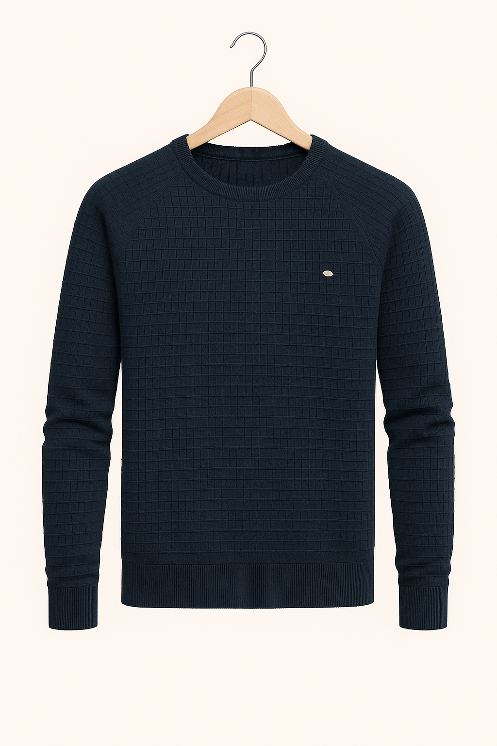 Pullover - Herren Rundhals Langarm Pullover Sweatshirt-Marineblau-S-Chaps Herrenmode