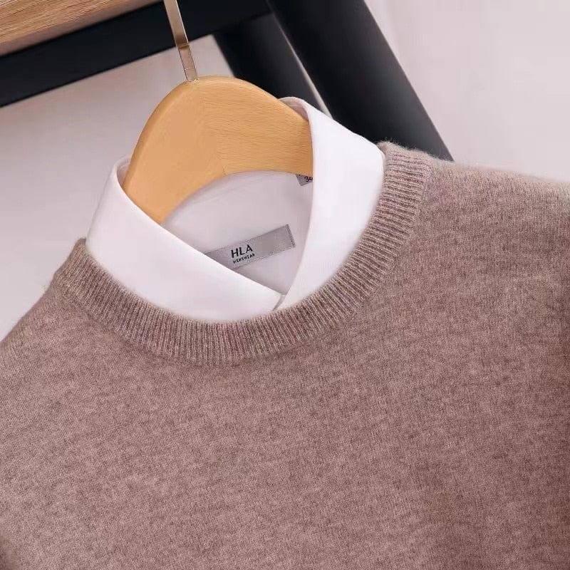 Pullover – Langärmliger Herren-Strickpullover aus Merinowolle-Chaps Herrenmode