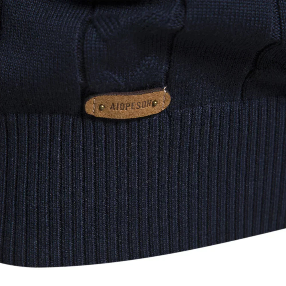 Pullover mit Reißverschluss - Hochgeschlossener Pullover – Strickpullover – Herren-Pullover mit halbem Reißverschluss-Chaps Herrenmode
