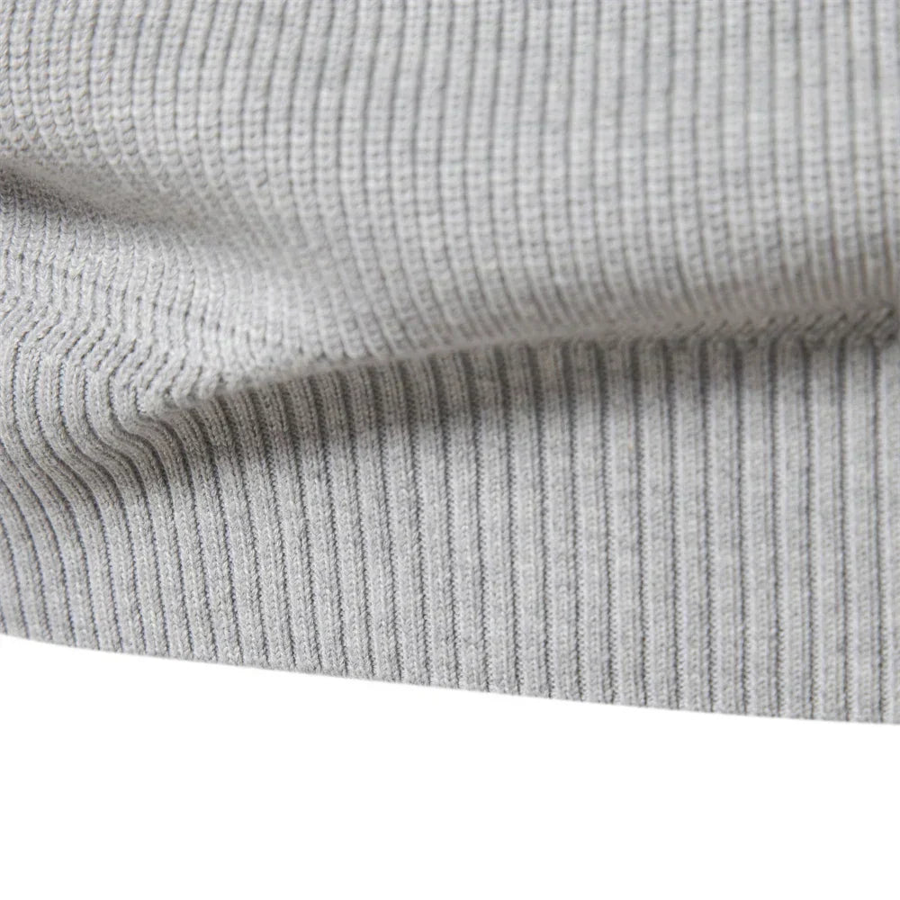 Pullover mit halbem Reißverschluss | Hoher Kragen | Winter | Strickpullover | Herren-Strickpullover-Chaps Herrenmode