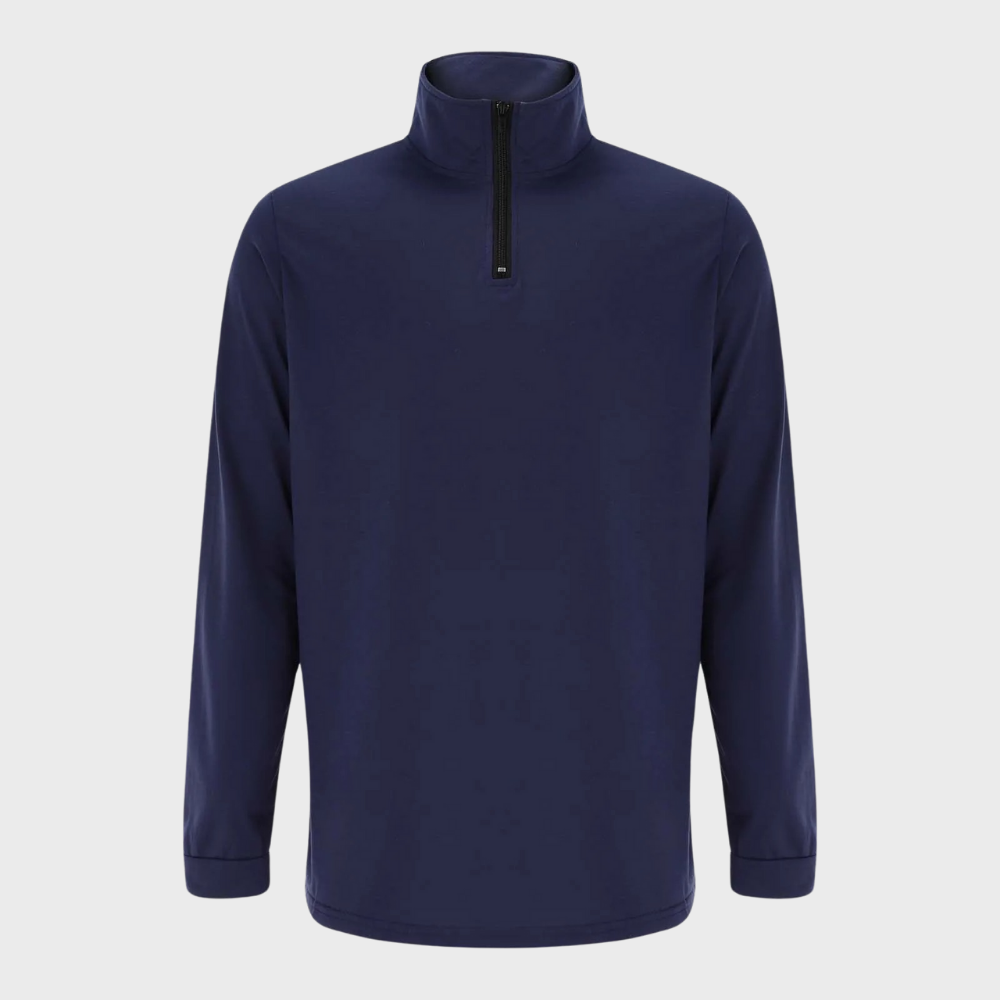Pullover mit halbem Reißverschluss | Langarmshirt | Pullover | Sweatshirt | Herrenbekleidung-Chaps Herrenmode