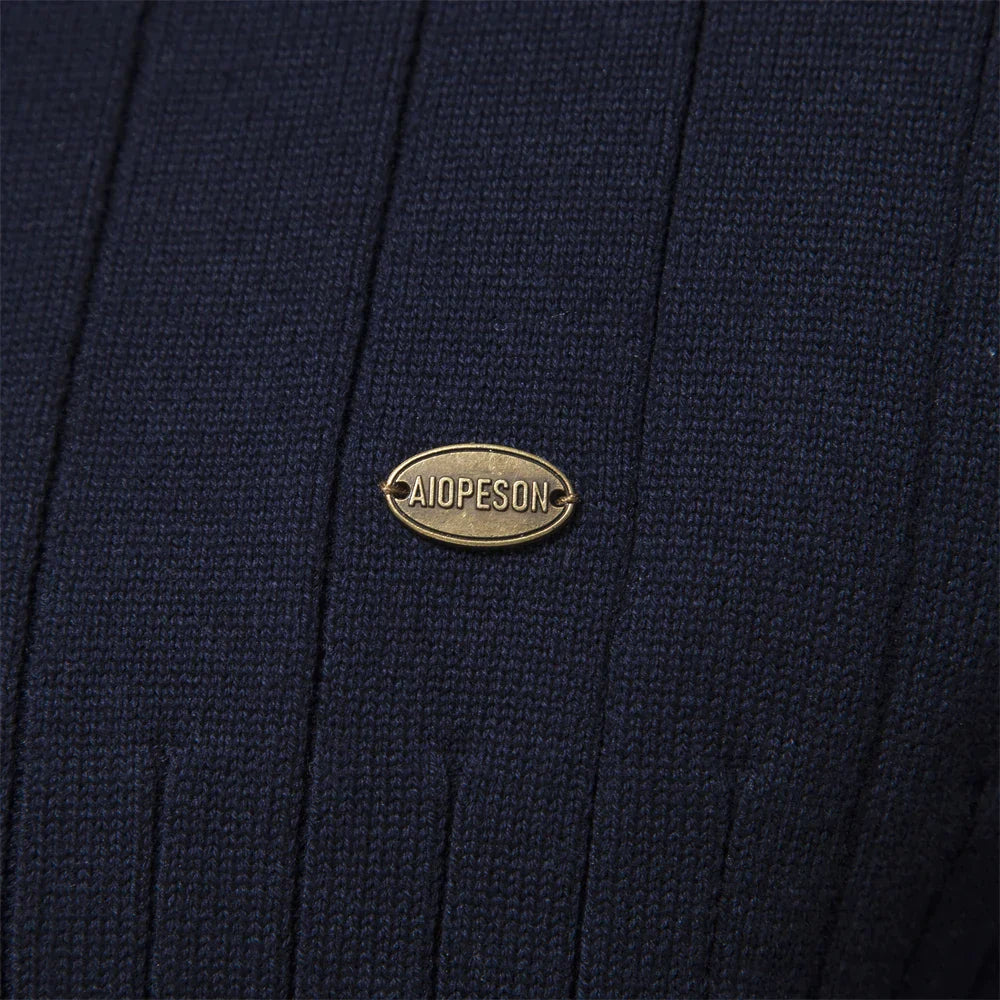 Pullover mit halbem Reißverschluss | Stehkragen | Langarm | Strickpullover | Winterkleidung für Herren-Chaps Herrenmode