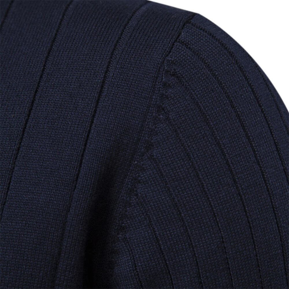 Pullover mit halbem Reißverschluss | Stehkragen | Langarm | Strickpullover | Winterkleidung für Herren-Chaps Herrenmode