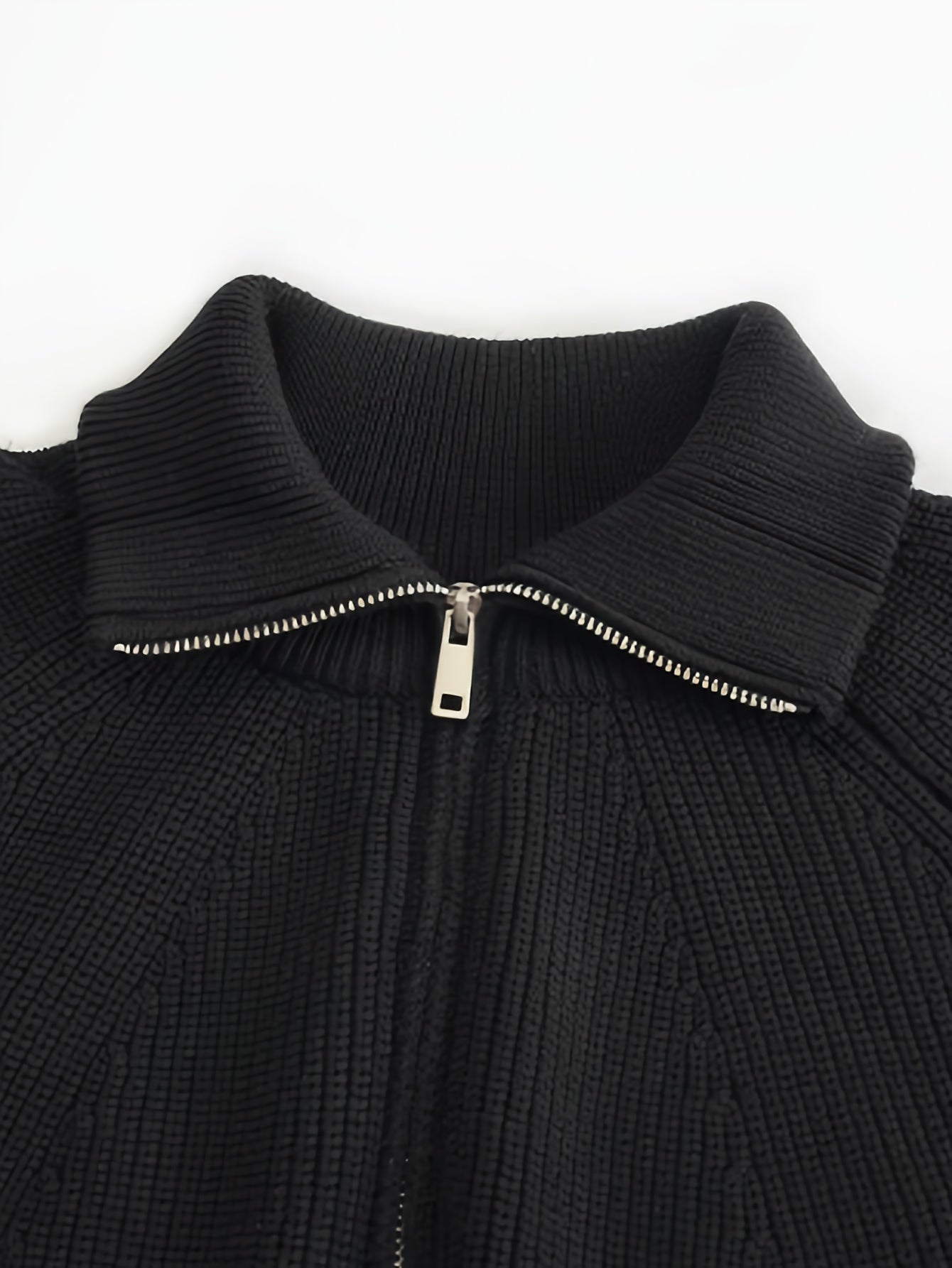 Pullover mit halbem Reißverschluss – warmer, langärmliger Strickpullover für Herren-Chaps Herrenmode