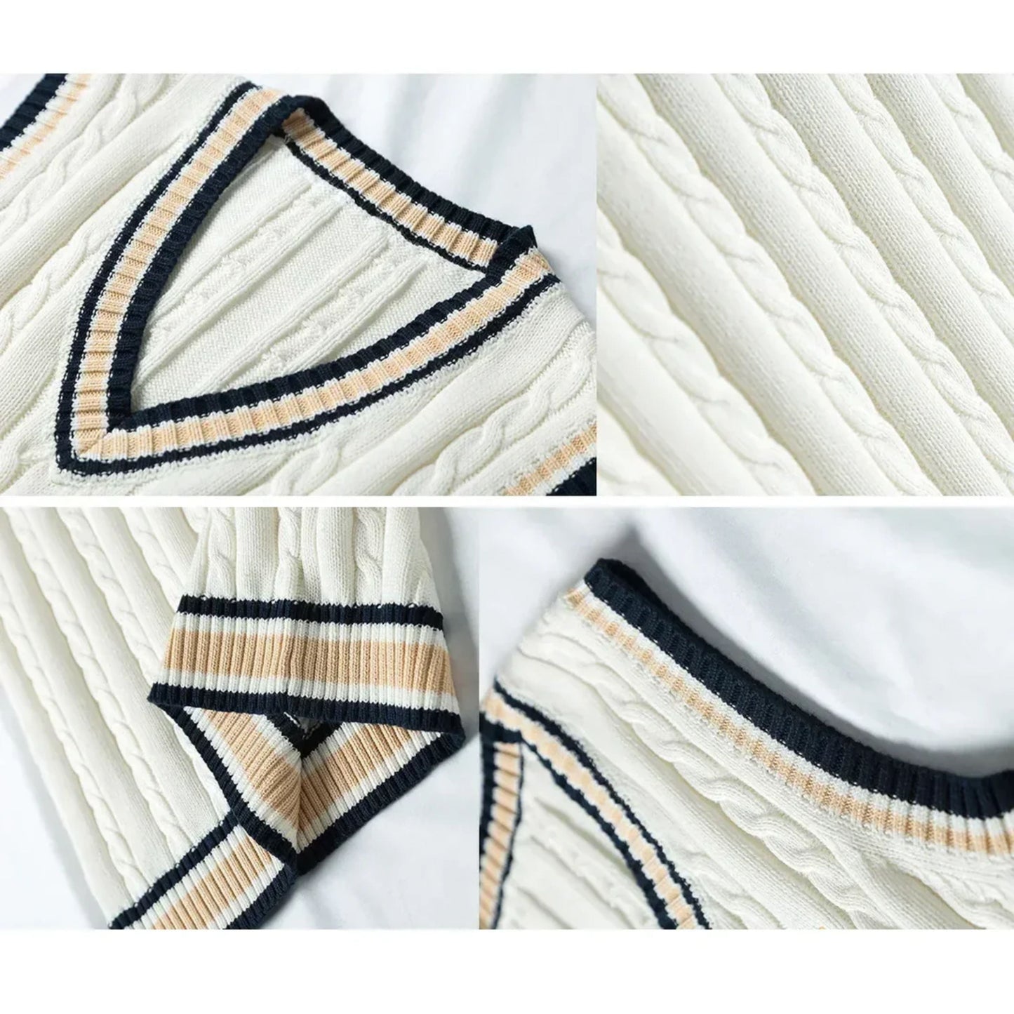 Pulloverweste - Herren ärmellose V-Ausschnitt Pullover Strickweste-Chaps Herrenmode
