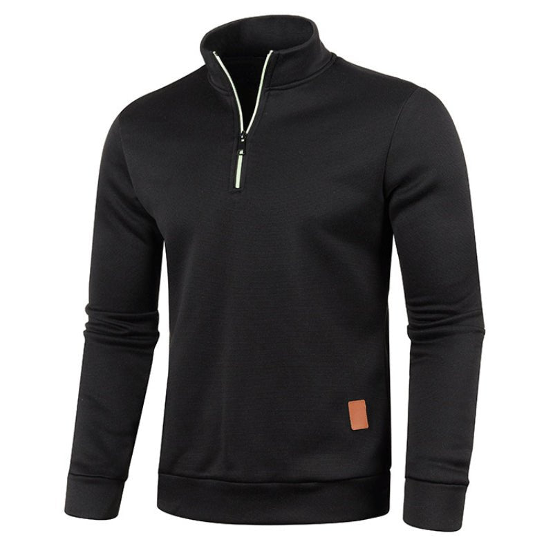 Quarter Zip Sweatshirt | Langarm | Hoher Kragen | Pullover mit halbem Reißverschluss | Quarter Zip Sweatshirts für Männer-Chaps Herrenmode